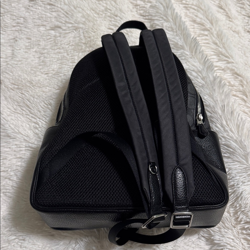 Coach Charcoal and Black Patterned Court Backpack In Signature Canvas - Picture 11 of 16